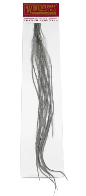 Whiting 100's Saddle Grizzly #12 Grizzly dyed Medium Dun krok #12 