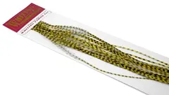 Whiting 100&#39;s Saddle Grizzly #12 Grizzly dyed Pale Yellow krok #12