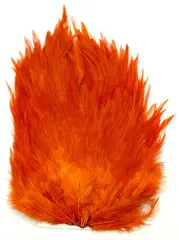 Whiting 4B Rooster Saddle White dyed Bur White dyed Burnt Orange hanesaddel