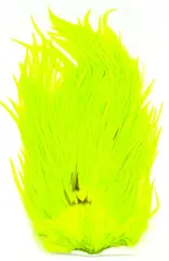 Whiting 4B Rooster Saddle White dyed Fl. White dyed Fl.Yellow Chartreuse hane