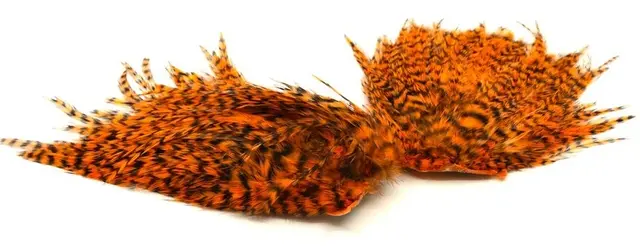 Whiting American Streamer Pack Grizzly dyed Shrimp Orange 