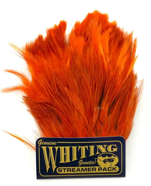 Whiting American Streamer Pack White dyed Burnt Orange 