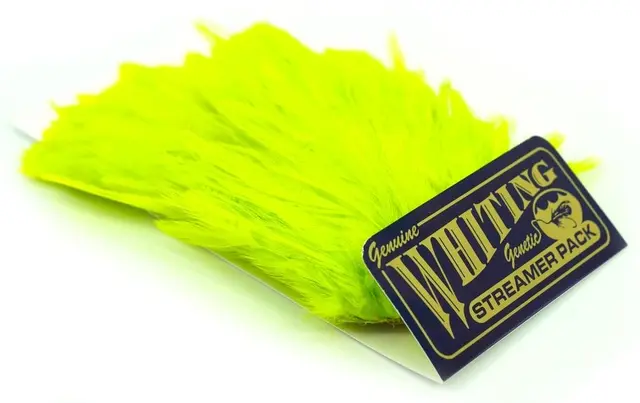 Whiting American Streamer Pack White dyed Fl. Yellow Chartreuse 