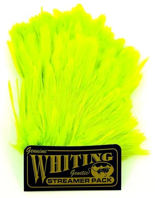 Whiting American Streamer Pack White dyed Fl. Yellow Chartreuse 