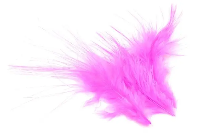 Whiting Bird Fur White dyed Pink Fluene blir enda mer levende 