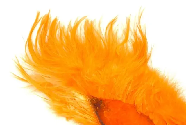 Whiting Bird Fur White dyed ShrimpOrange Fluene blir enda mer levende 