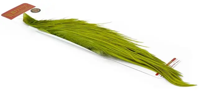 Whiting Bronze 1/2 Cape White dyed Olive 