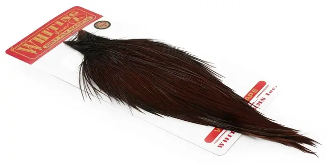 Whiting Bronze Cape White dyed Coachman Kvalitetsfjær til binding av tørrfluer 