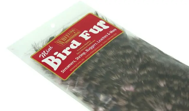 Whiting Mini Bird Fur Grizzly dyed Pink Grizzly dyed Shell Pink 