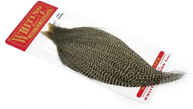 Whiting Pro Grade Cape Grizzly Nakkefjær av høy kvalitet til tørrfluer 