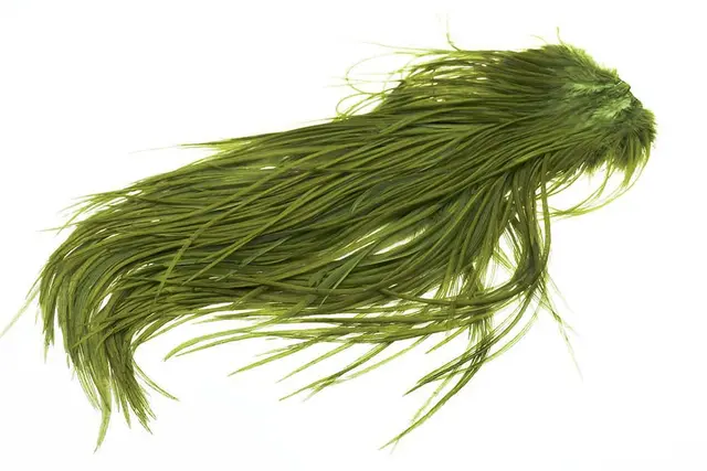 Whiting Dry Fly Saddle Dark Olive Bronsegradering 