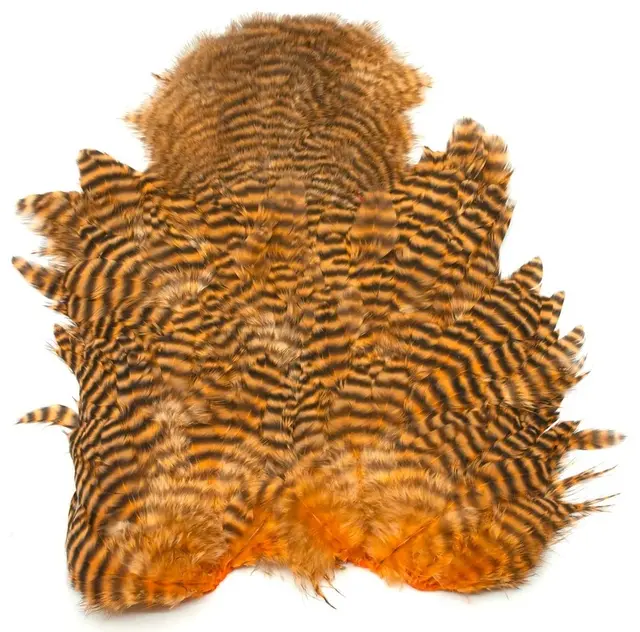 Whiting Rooster SH/C Grizzly Grizzly dyed Shrimp Orange 