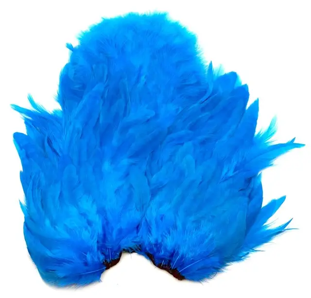 Whiting Rooster SH/C White White dyed Kingfisher Blue 