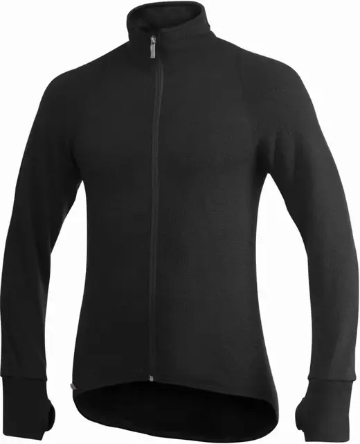 Woolpower Full Zip Jacket 400 Black XS Jakke m/glidelås 400g/m2 fra Ullfrottè 