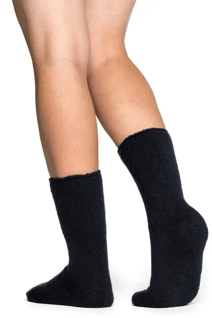Woolpower Socks Classic 600 Black 36/39 Sokker fra Ullfrottè med 600g/m2 