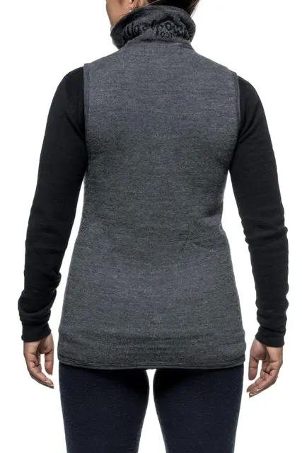 Woolpower Vest 400 m/glidelås Grey XS God varm strikket ullfroté vest 