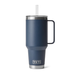 Yeti Rambler Straw Mug 1,2L Navy Stor isloert drikkekopp med suger&#248;r