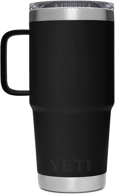 Yeti Rambler Travel Mug Black 591ml Godt isolert reisekopp med drikkelokk 