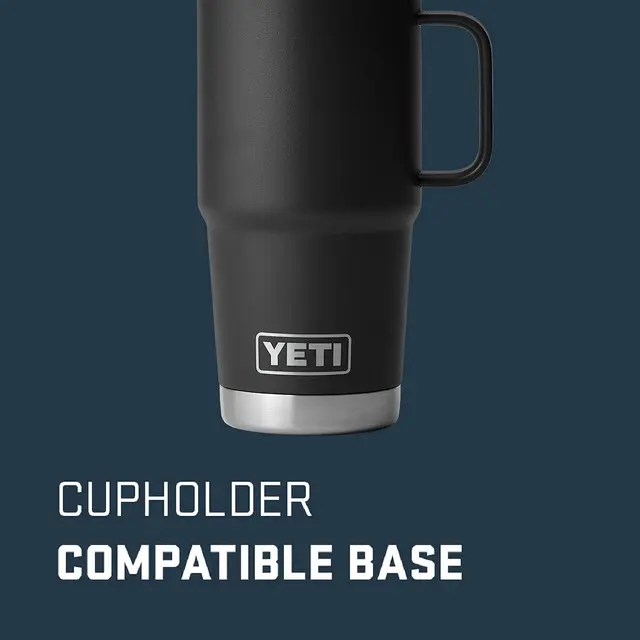 Yeti Rambler Travel Mug Black 591ml Godt isolert reisekopp med drikkelokk 