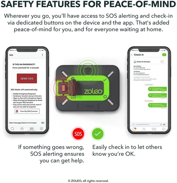 Zoleo Satellite Communicator Satellittkommunikasjonsenhet 