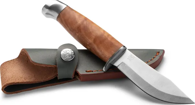 Øyo Geilo Junior Slirekniv 19,5 cm Med lærslire og oliventre 