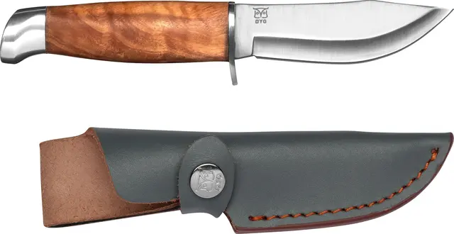 Øyo Geilo Junior Slirekniv 19,5 cm Med lærslire og oliventre 